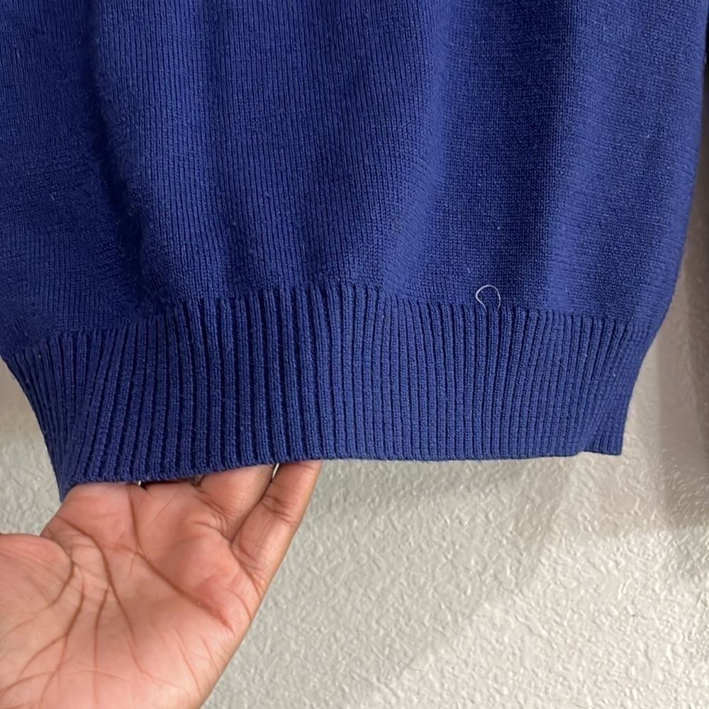 Ports 1961 Women’s Blue Long Sleeve Cowl neck Sweater Size Medium Wool - Picture 5 of 11